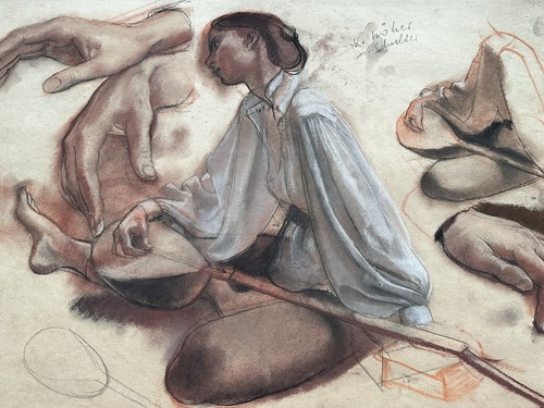 Disegno gesso foglio studio