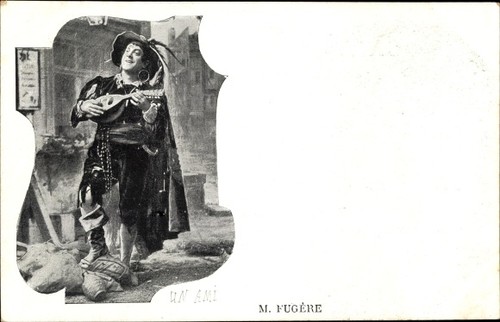 Cartolina attore fugére - m.,