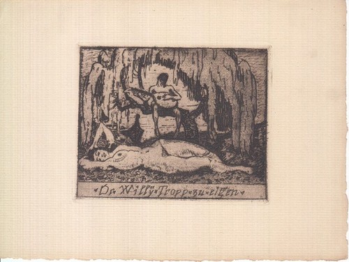 Exlibris bookplate radierung - exlibris,