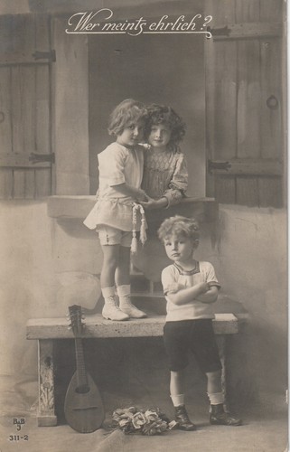 Foto cartolina bambini alla
