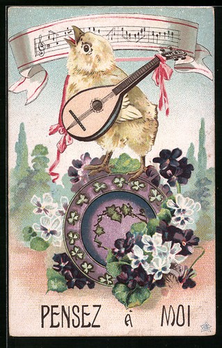 Cartolina pulcini pasquali
