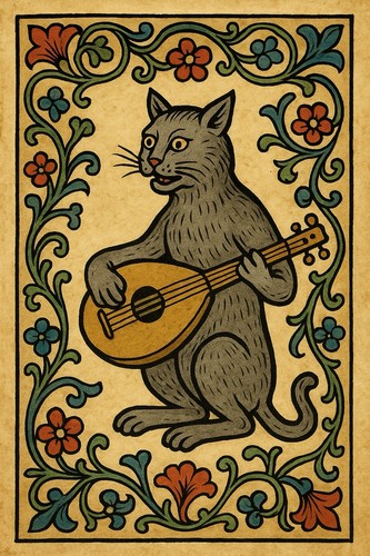 Gatto liuto chitarra strumento - gatto,