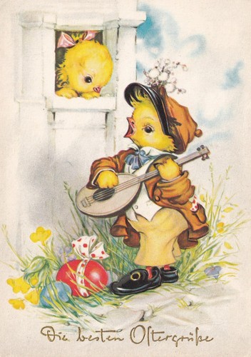Cartolina artistica pasqua - cartolina,